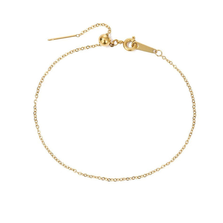 Skanto | Delikat Kjede Diamant Initial Armbånd