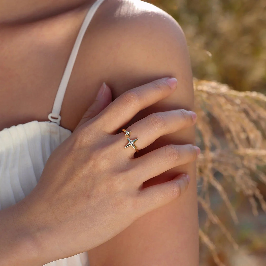 Skanto | Delikat Diamant Justerbar Ring Stable