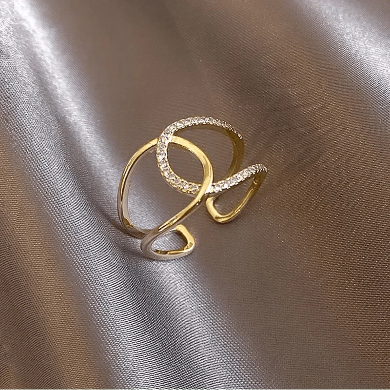 Skanto | Delikat Diamond Dobbelt Wrap Justerbar Ring