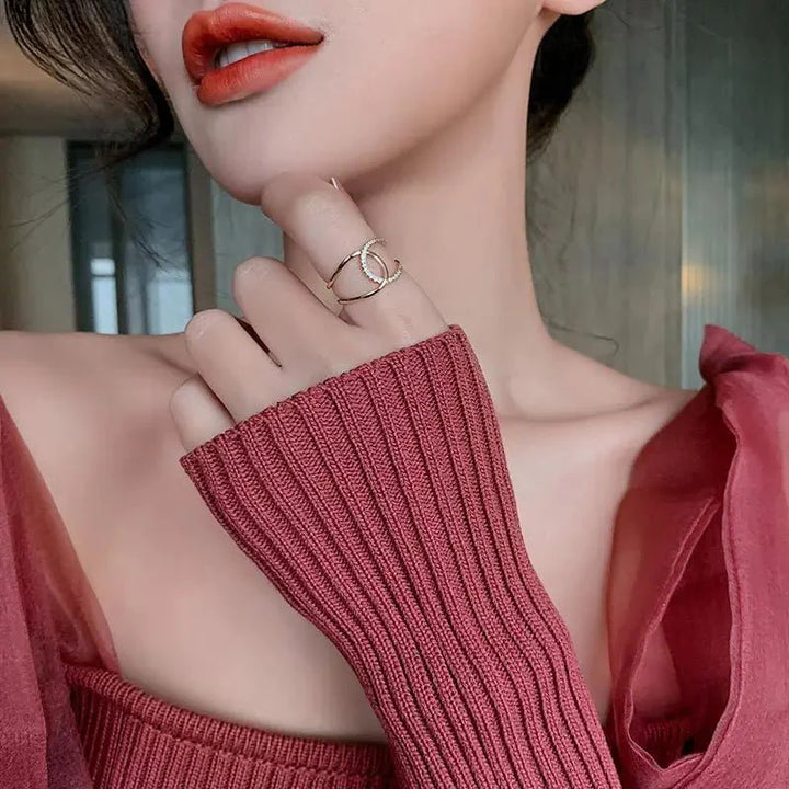 Skanto | Delikat Diamond Dobbelt Wrap Justerbar Ring