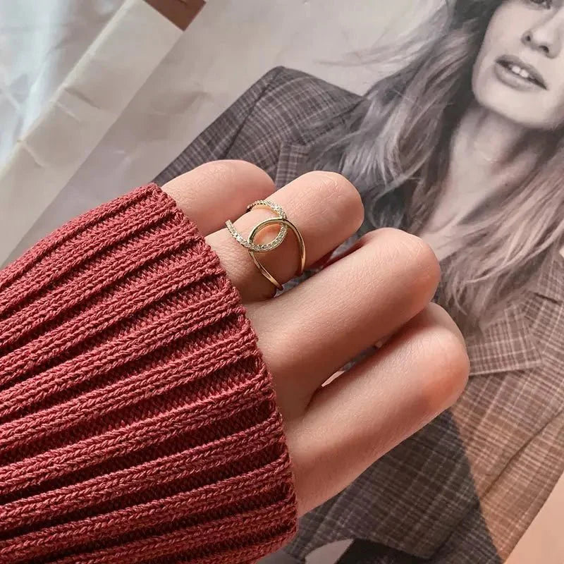 Skanto | Delikat Diamond Dobbelt Wrap Justerbar Ring