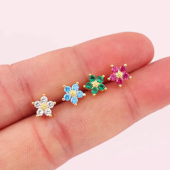 Skanto | Delikate diamantblomster armbånd og øredobber