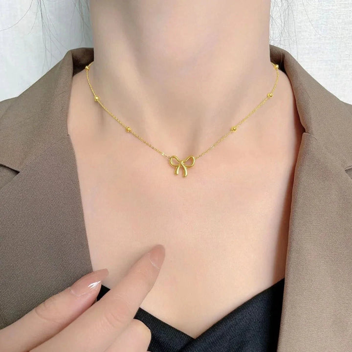 Skanto | Delikat Feminine Sløyfe Halskjede