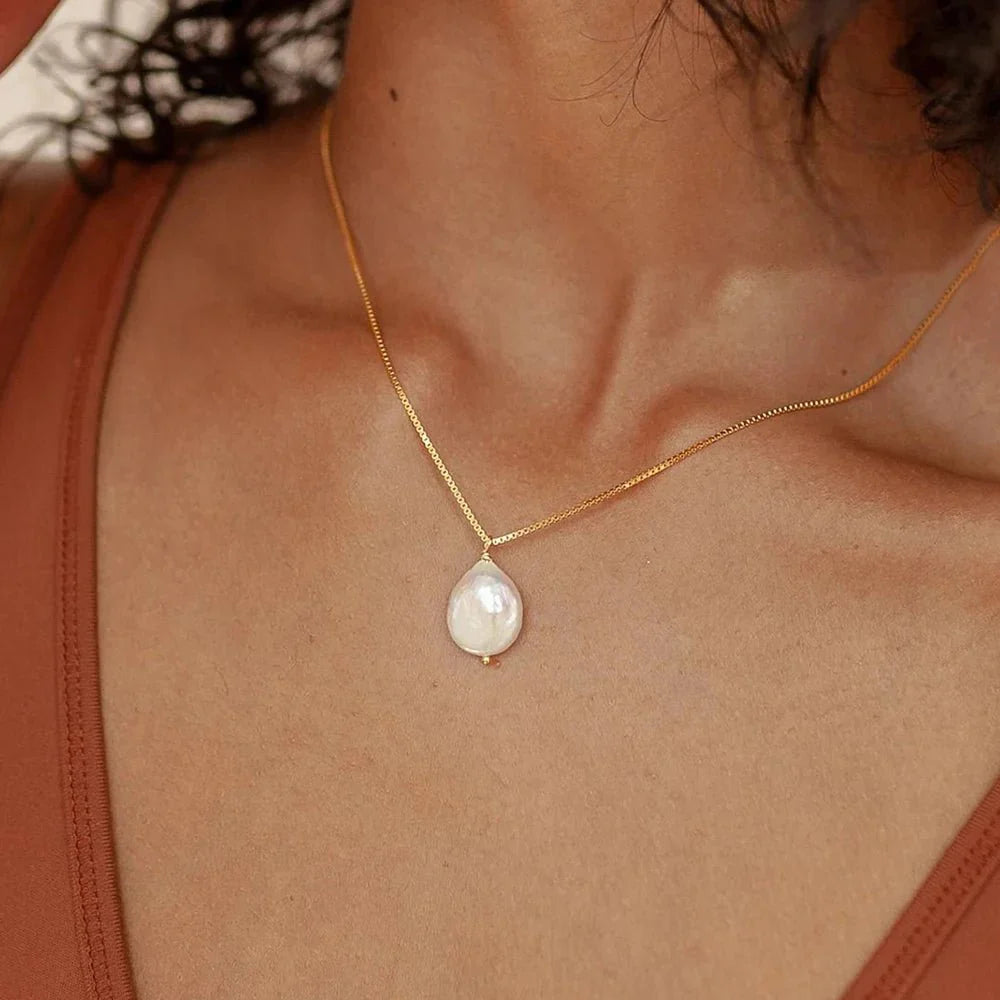 Skanto | Delikat Flat Perle Halskjede