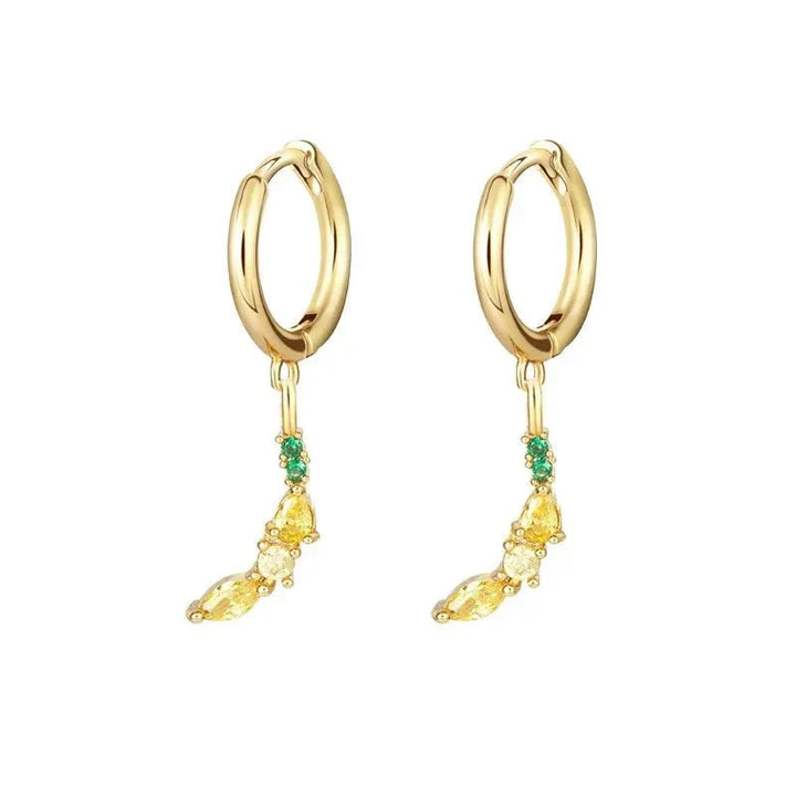Skanto | Delikate Frukt Hoop & Stift Øreringe