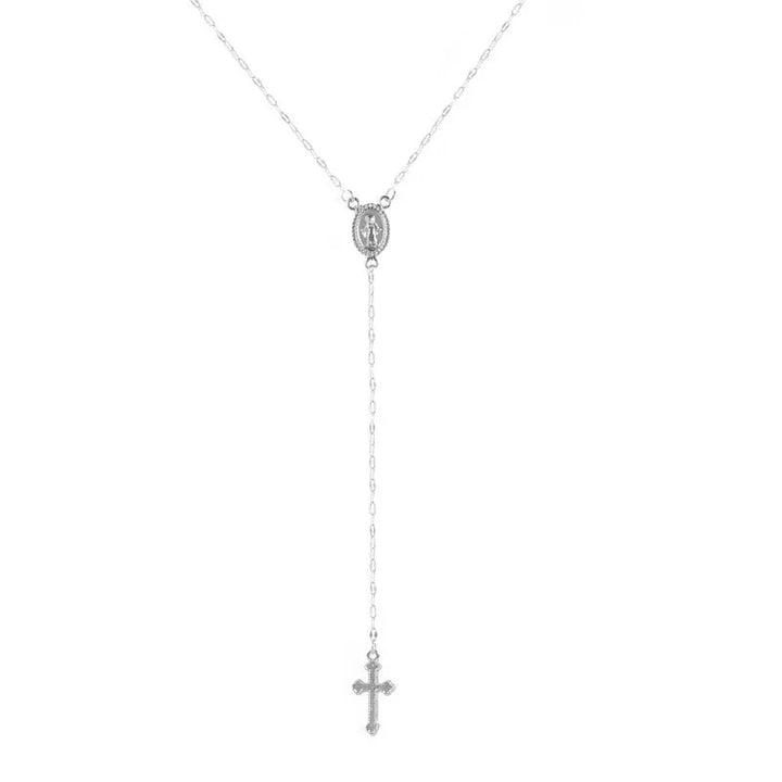 Skanto | Delikat Lariat Kors Rosary Halskjede