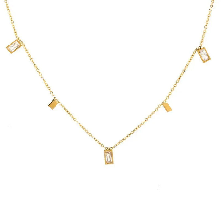 Skanto | Delikat rektangulær diamant choker