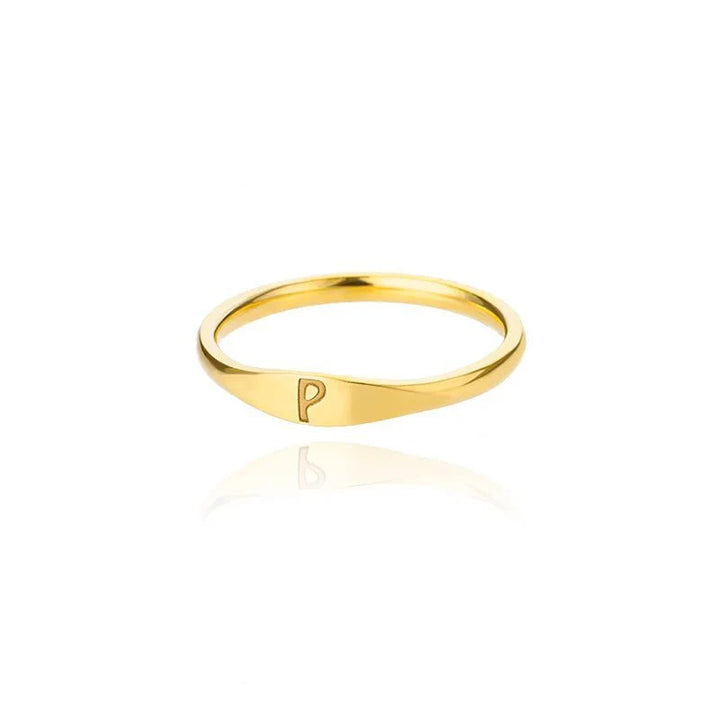 Skanto | Delikat Tynn Bokstav Initial Ring