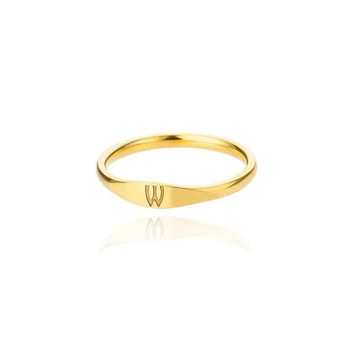 Skanto | Delikat Tynn Bokstav Initial Ring