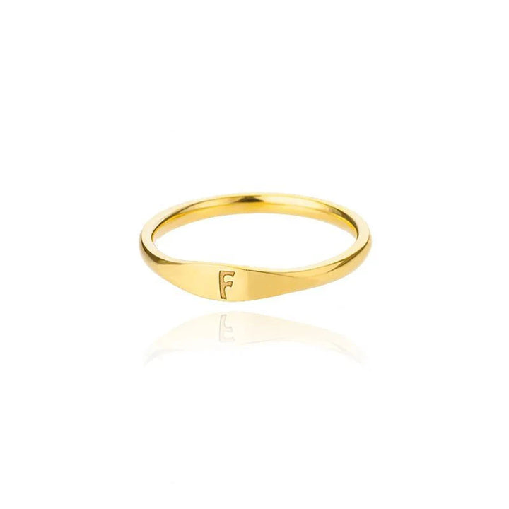 Skanto | Delikat Tynn Bokstav Initial Ring