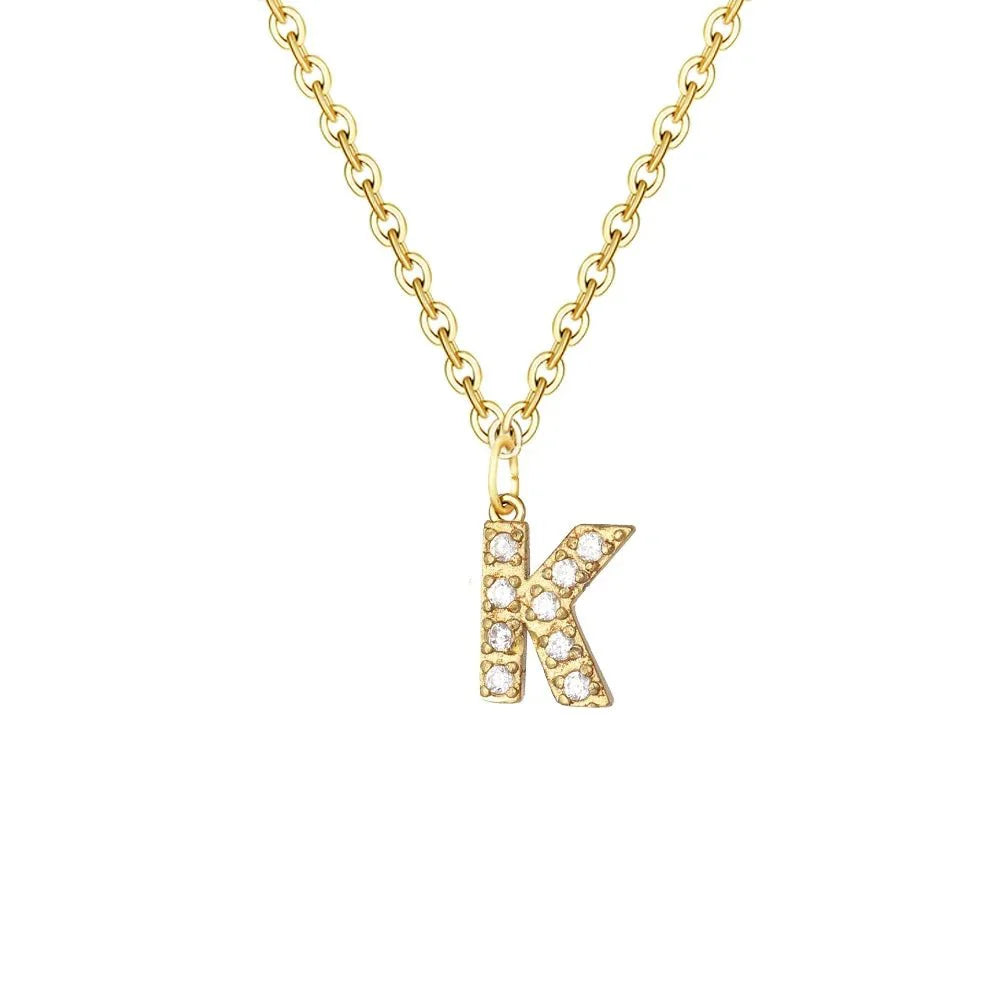 Skanto | Delikat Zirkon Bokstav Initial, Nummer, Symbol Kjedehalskjede