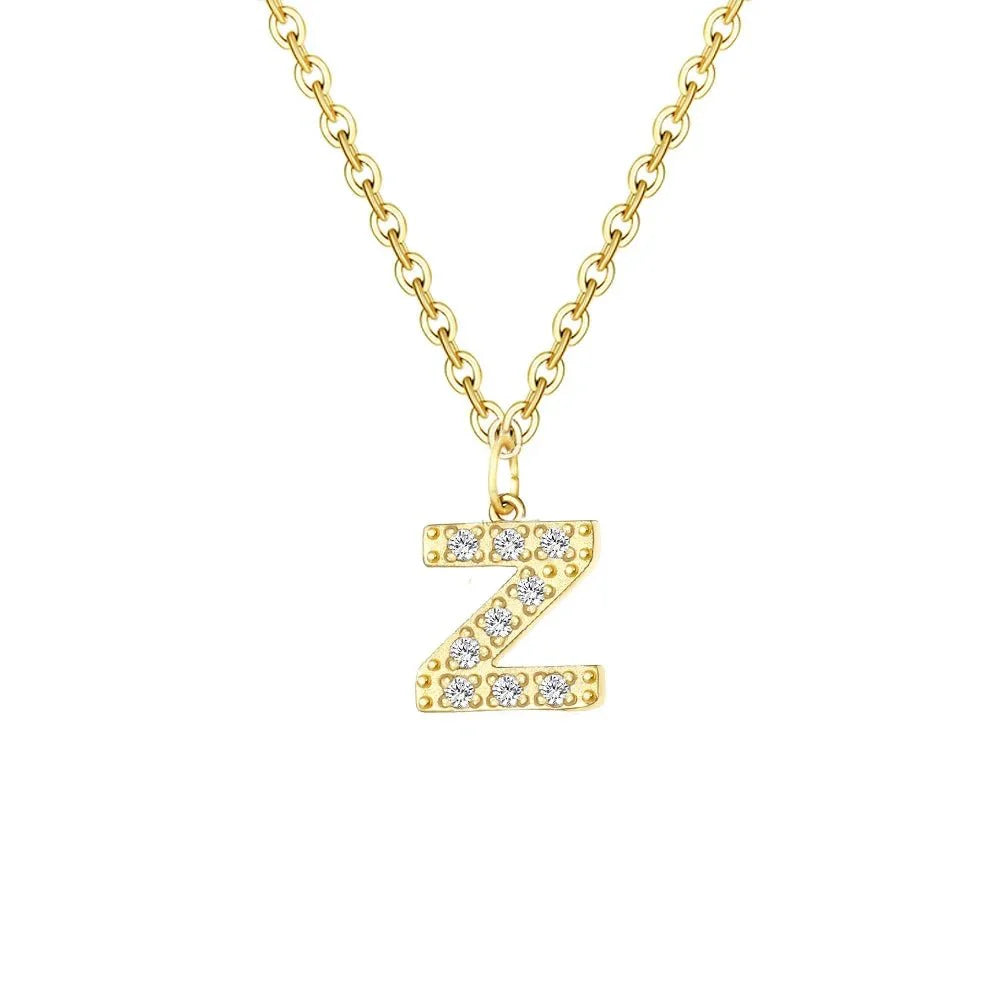 Skanto | Delikat Zirkon Bokstav Initial, Nummer, Symbol Kjedehalskjede