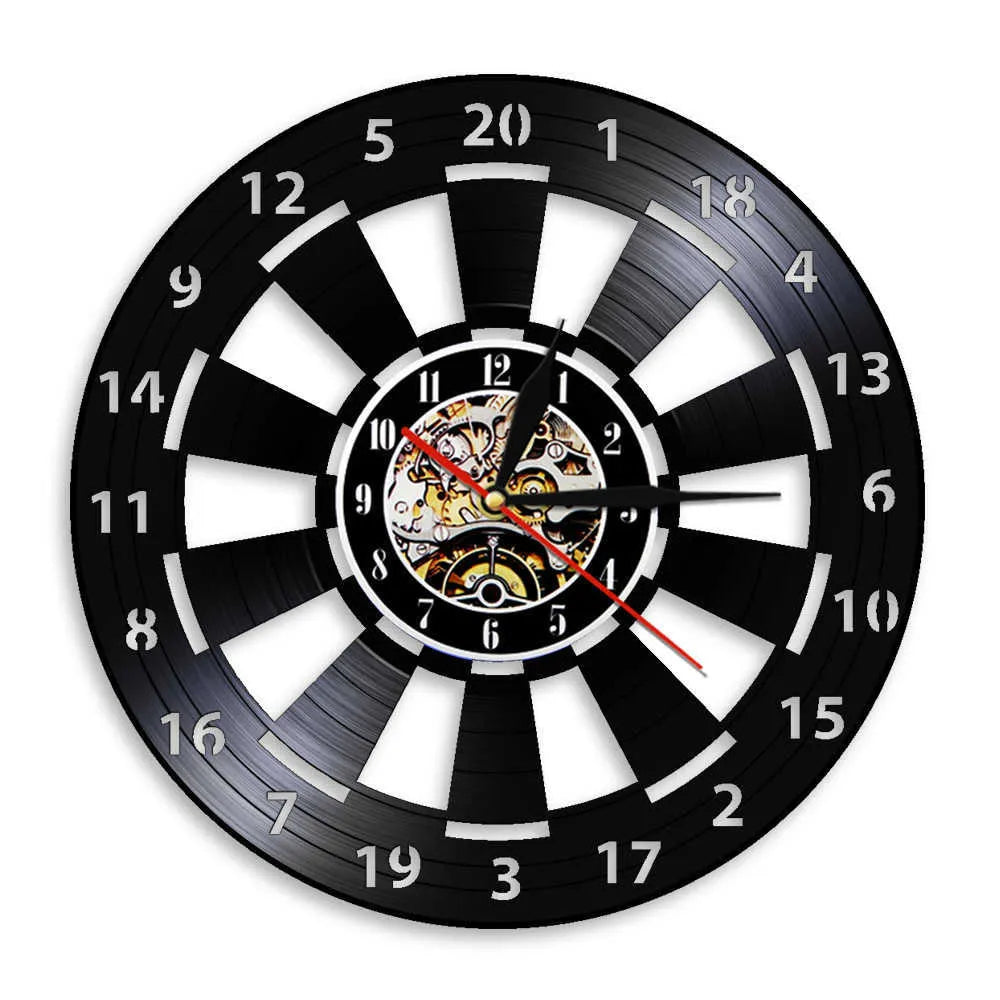 DartGlow Vintage Dartboard Veggklokke Skanto