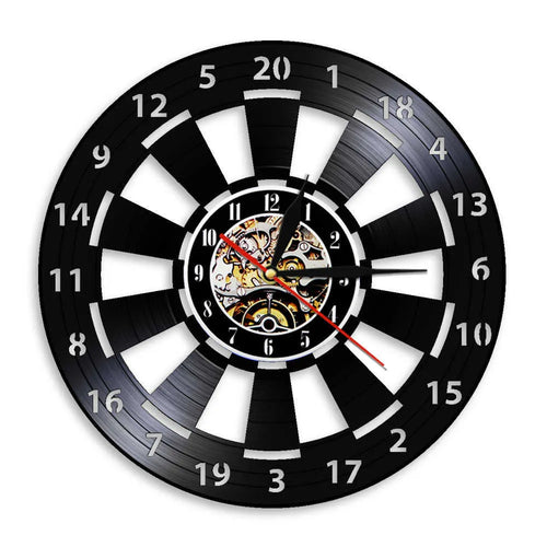 DartGlow Vintage Dartboard Veggklokke Skanto