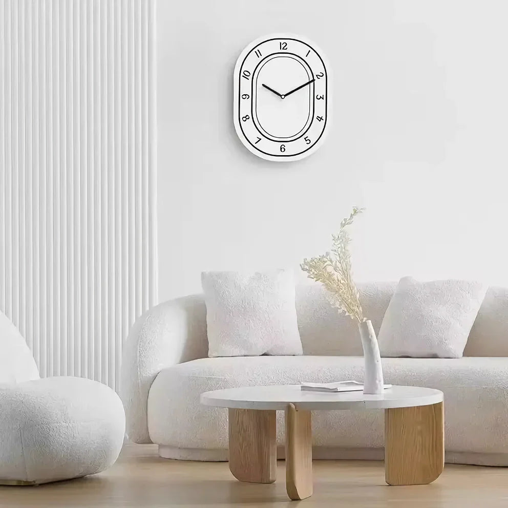 Skanto | Kreativ Minimalistisk Hvit Veggklokke