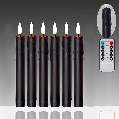 FlameFree - Sett med 6 LED-lys med fjernkontroll Skanto