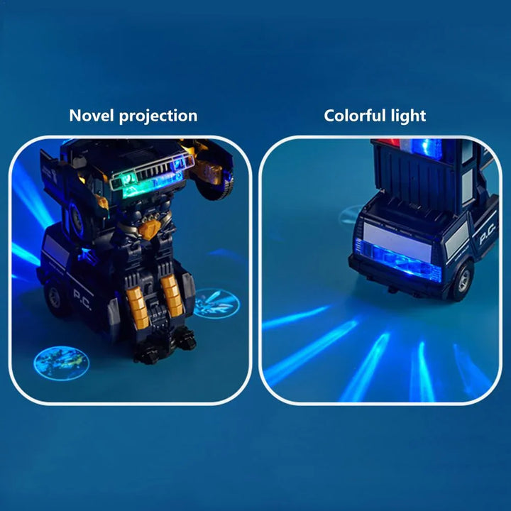 RoboPolice leke - Forvandlingsbar politibil og robot for barn Skanto