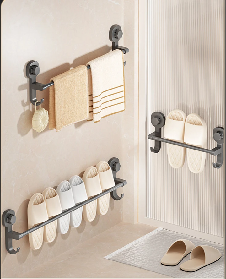 MagnaGrip Power Suction Cup Håndkleholder – Svart selvklebende håndkleholder uten boring Skanto