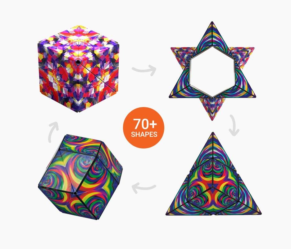 Magnetischer Formwandel-Würfel | Verwandlungs-Puzzle Spielzeug | Mehrfarbig