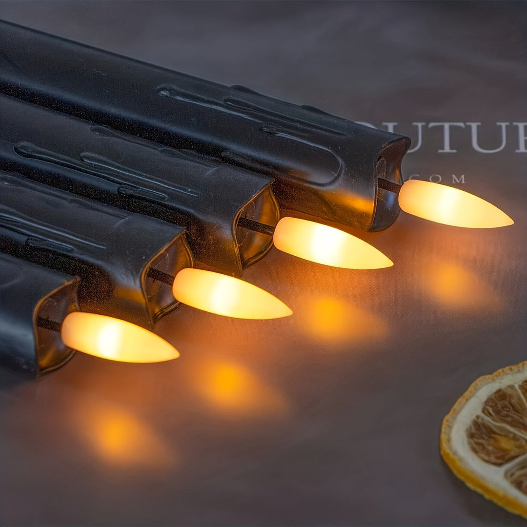 FlameFree - Sett med 6 LED-lys med fjernkontroll Skanto