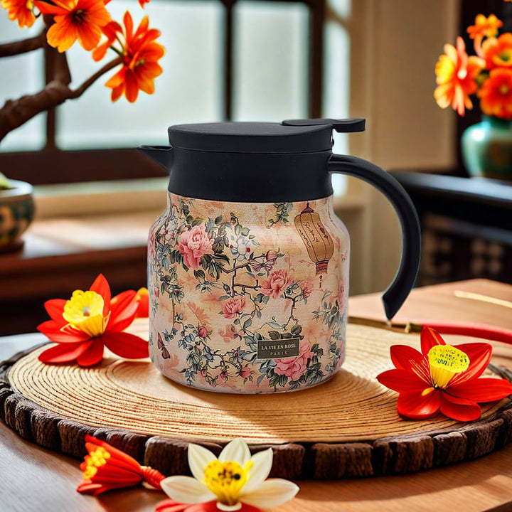 Skanto | Vintage Floral Pattern Te-kanne – Innebygd infusor