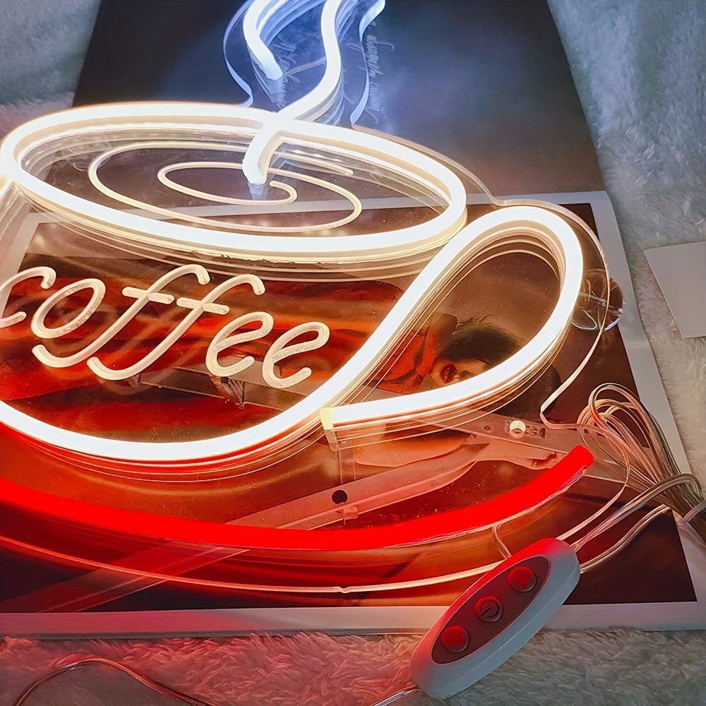 Skanto | LED Neon Kaffe Krus Vegglampe