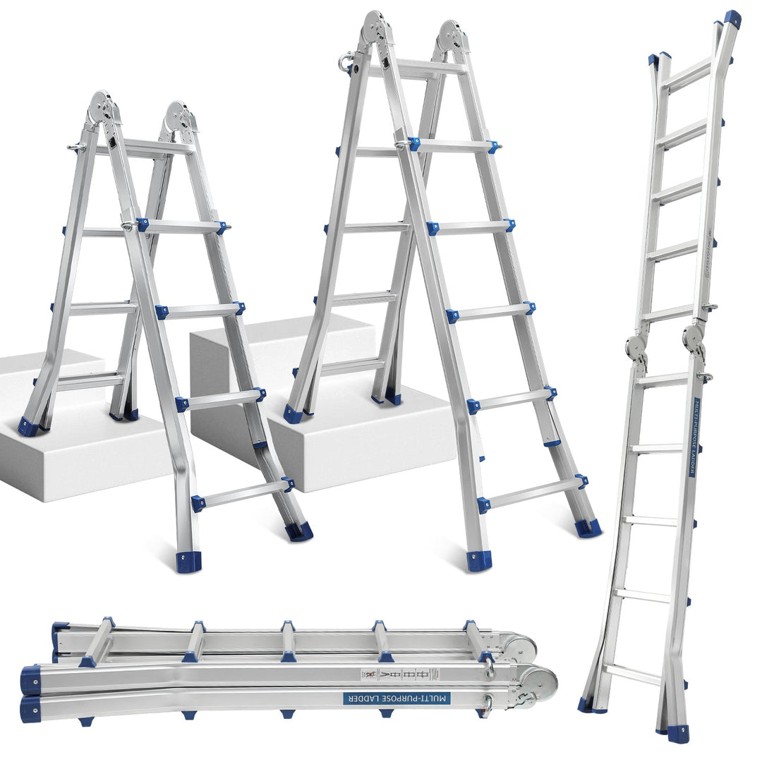 Teleskopstige Multifunksjonsstige 3 i 1 Aluminiumsstige | Skanto