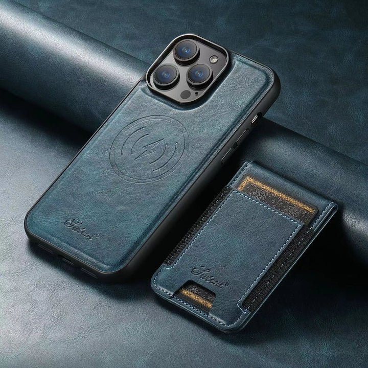 Skanto |  Telefonveske med Kortholder: Magnetisk Stativ, Trådløs Lading (Magsafe-Kompatibel)