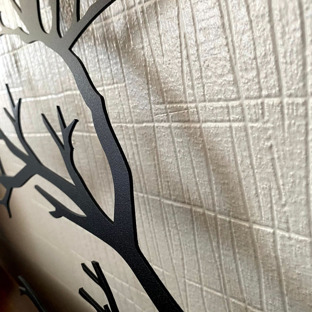 Skanto | Metal Birds on Branch Wall Art Svart