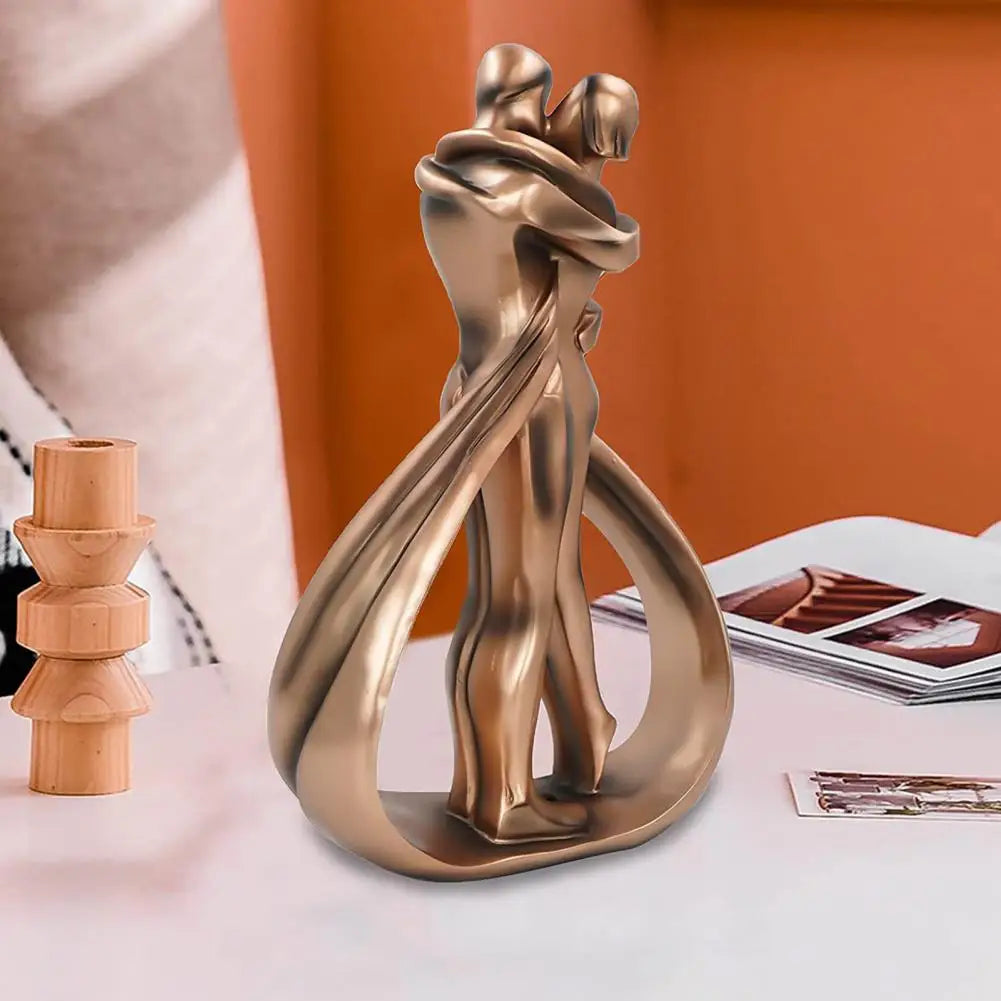 Norvo | Sentura Deco Skulptur Som Omslutter Figurer | Symbol på Kjærlighet & Forbindelse | Håndlaget Utseende | Harpiks