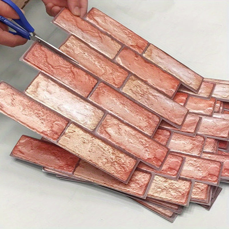 Selvheftende 3D veggpaneler med murstein- og tretekstur | Skanto