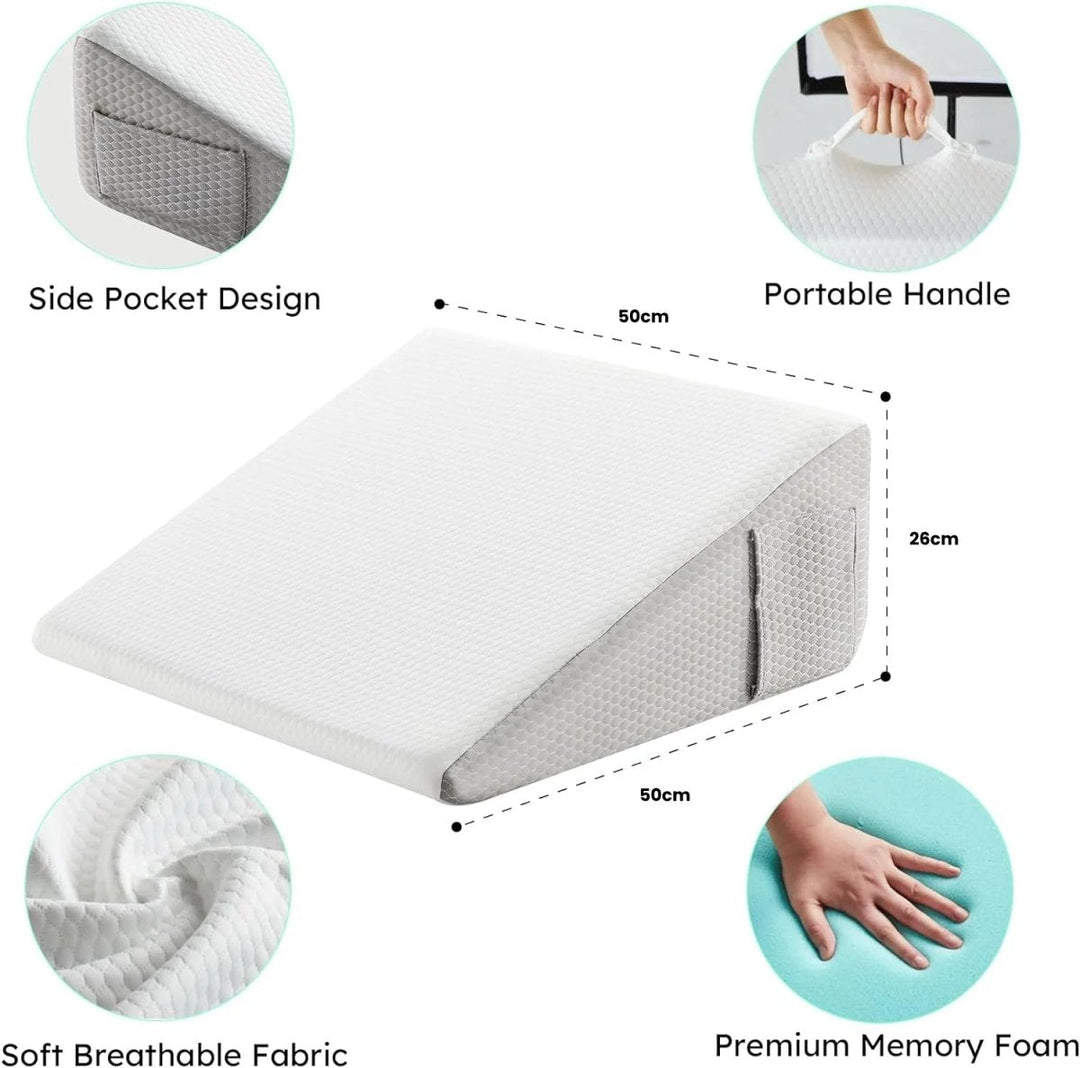Skanto | ELEVANA – Ergonomisk Minneskum Wedge Puter for Komfortabel Støtte