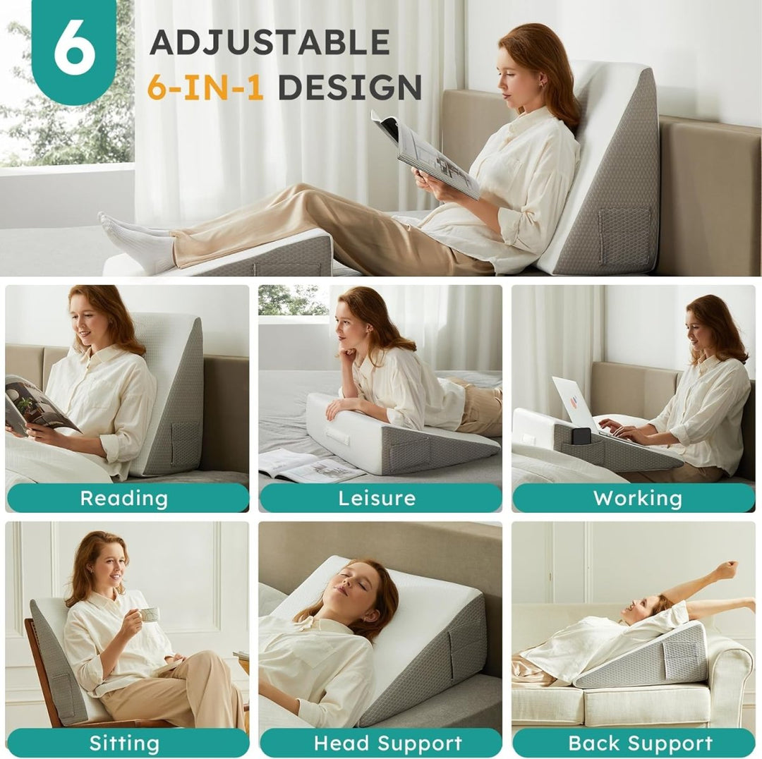 Skanto | ELEVANA – Ergonomisk Minneskum Wedge Puter for Komfortabel Støtte