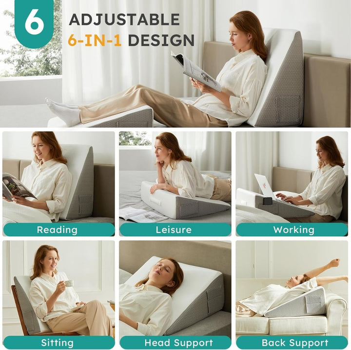 Skanto | ELEVANA – Ergonomisk Minneskum Wedge Puter for Komfortabel Støtte