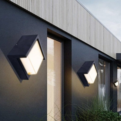 Bevegelsessensor utendørs vegglampe – Moderne aluminiumdesign | Skanto