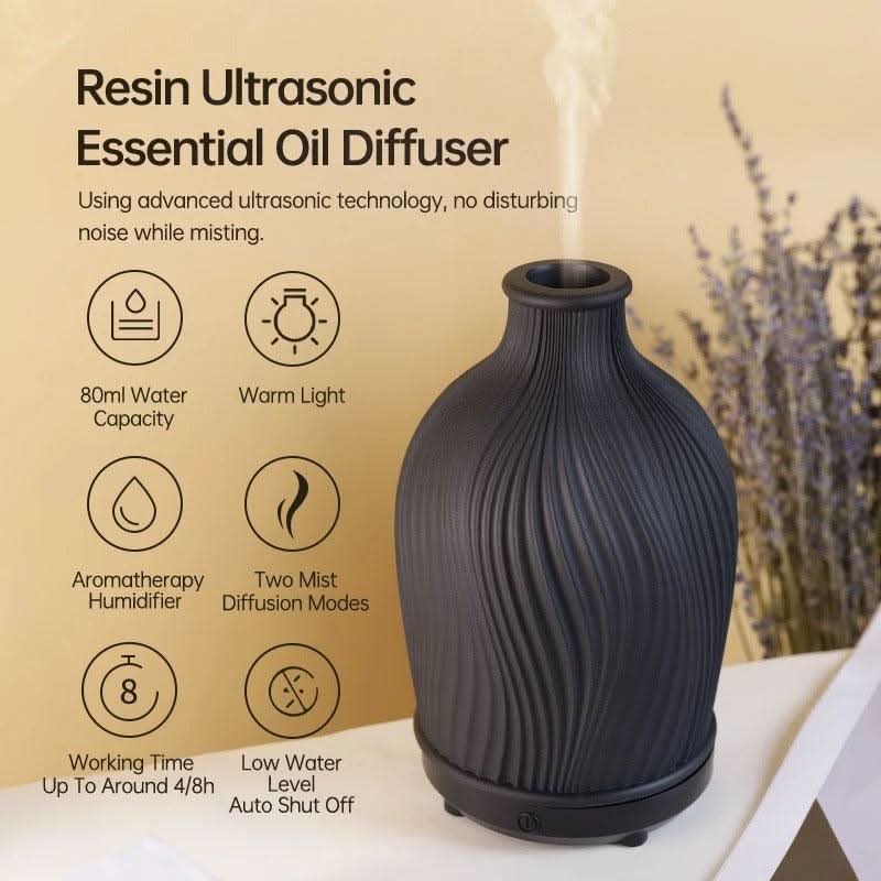 Skanto | Boho Vase Essensielle Olje Luftfukter – Polyresin Ultralyd Diffuser