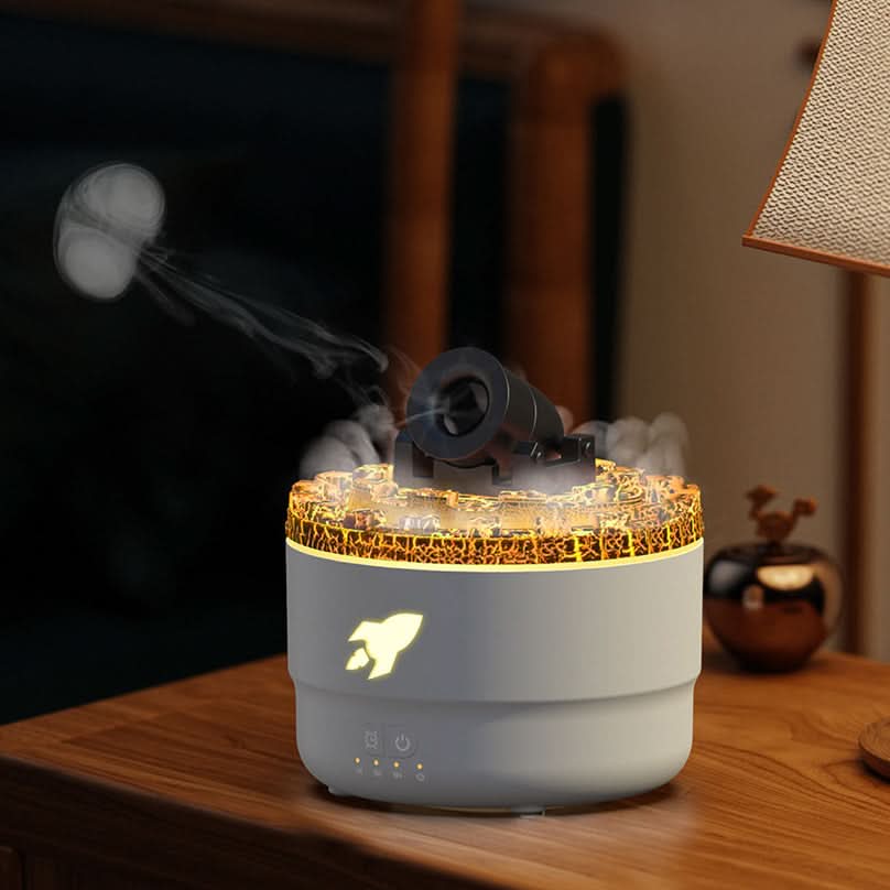 Skanto | Lava Cannon Humidifier Aroma Diffuser med Mist Nattlys