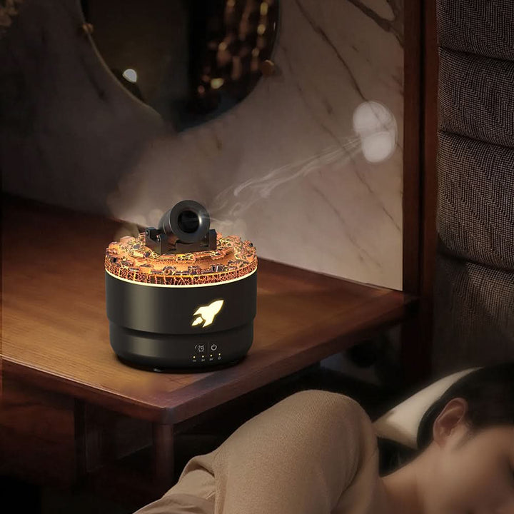 Skanto | Lava Cannon Humidifier Aroma Diffuser med Mist Nattlys