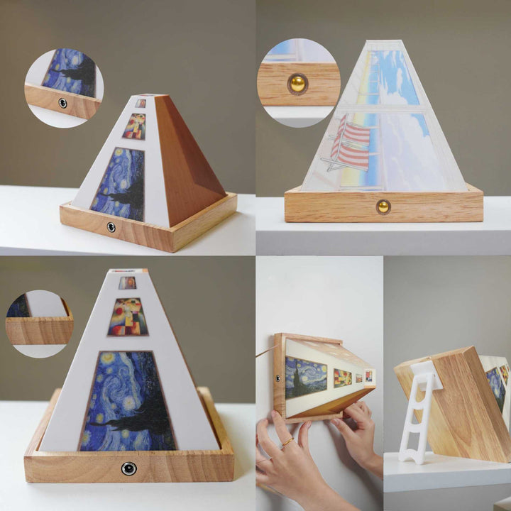 Skanto | 3D Briller-Fri Galleri Optisk Illusjon Vegglampe & Nattlys