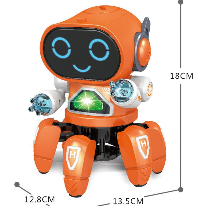 RoboGroove – Interaktiv syngende og dansende robot med fargerike LED-lamper Skanto