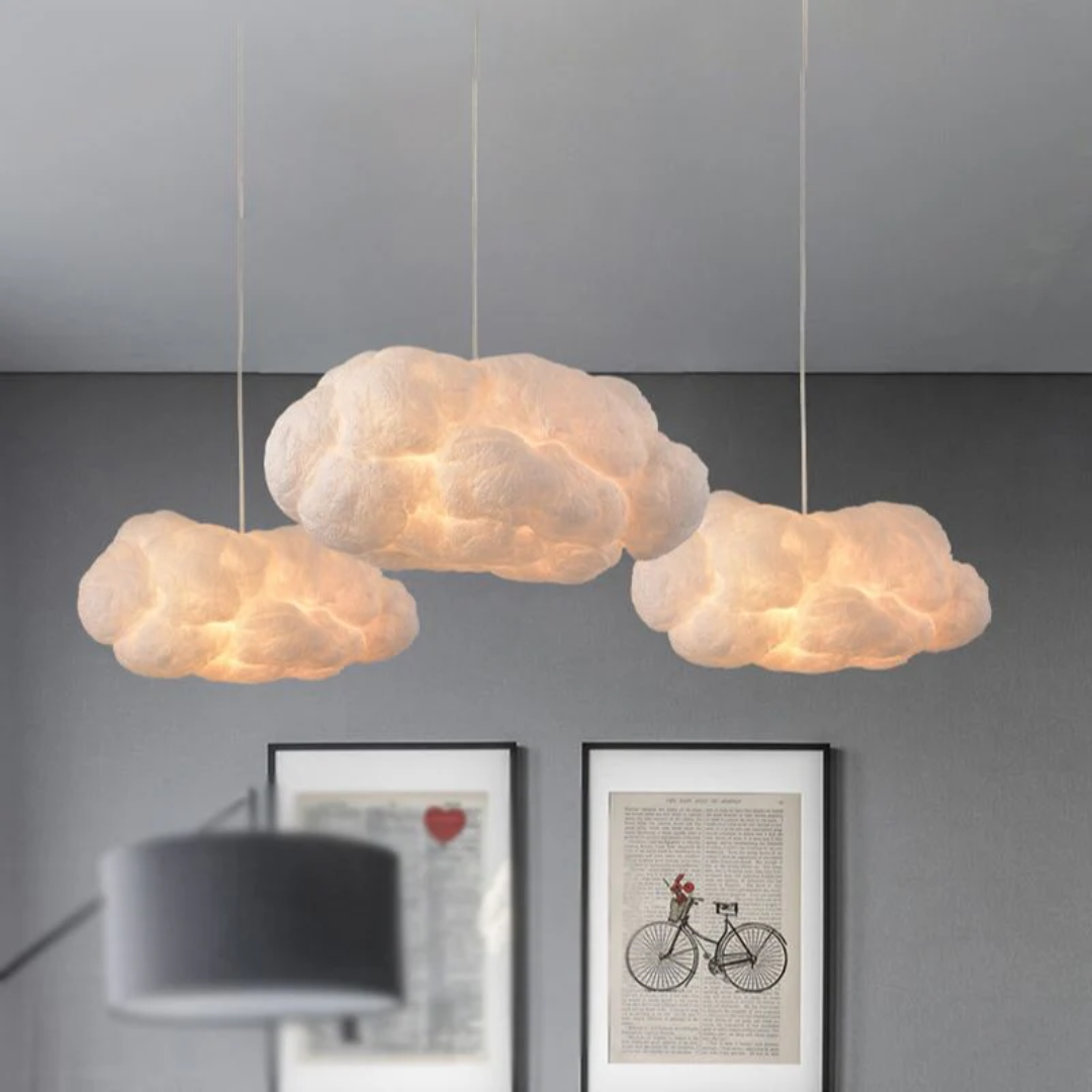 Skanto | Design Cloud LED Pendel Lys Hvit PVC/Bomull - Nimbus