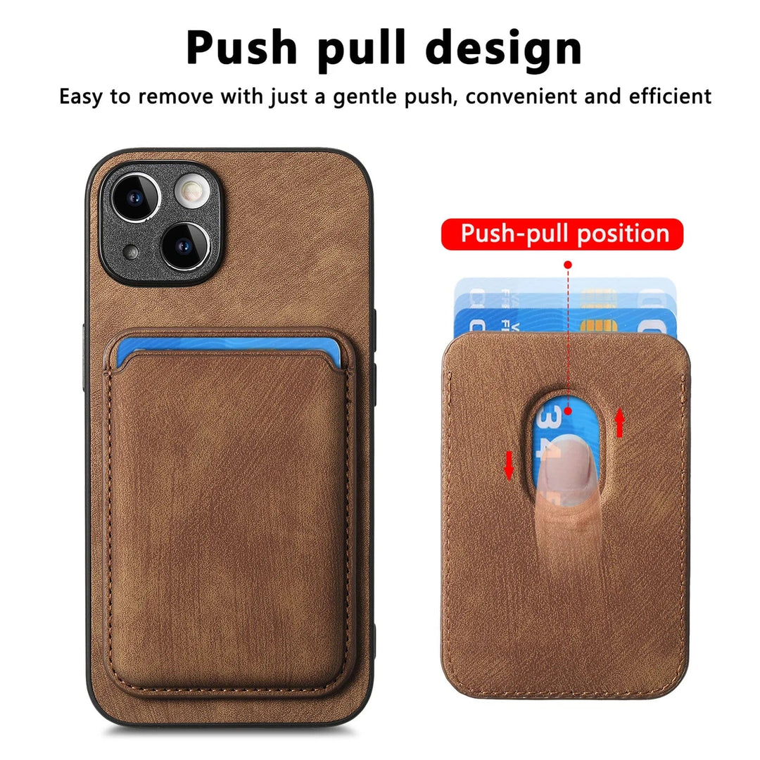 Skanto |  Magsafe iPhone-deksel Magnetisk lær kortholder