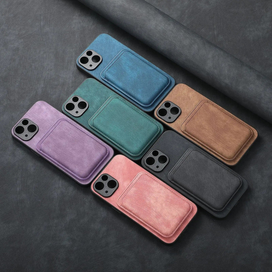 Skanto |  Magsafe iPhone-deksel Magnetisk lær kortholder