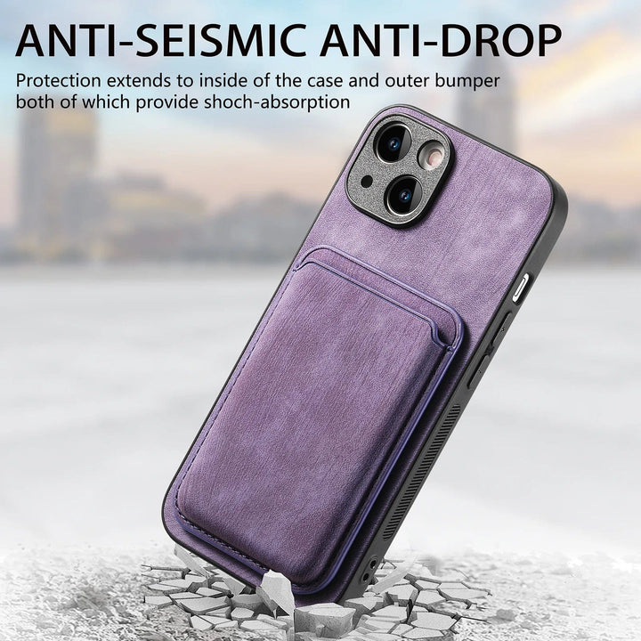 Skanto |  Magsafe iPhone-deksel Magnetisk lær kortholder