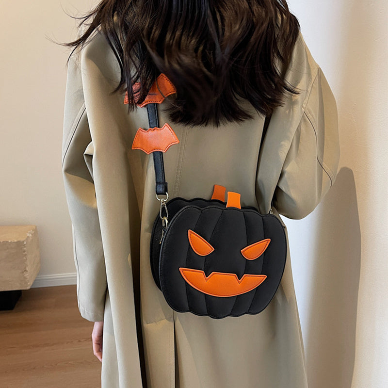 Skanto | Halloween Messenger Bag – Minimalistisk Skulderveske i Enfargede Farger
