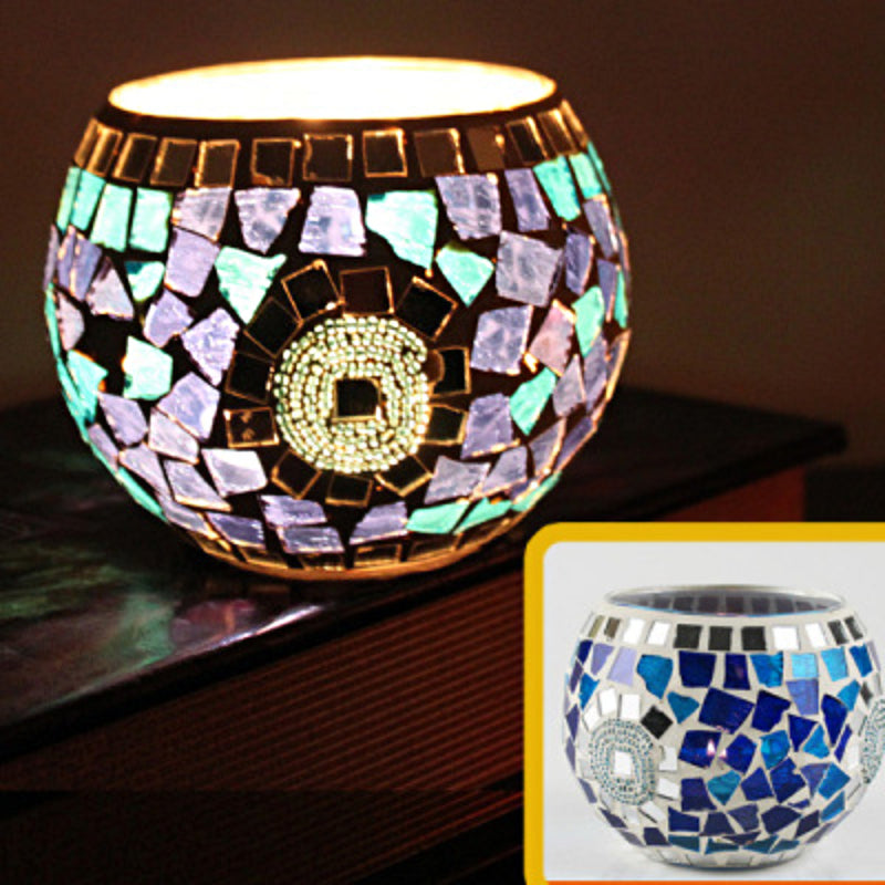 Skanto | Europeisk Retro Glass Mosaic Tealight Holder