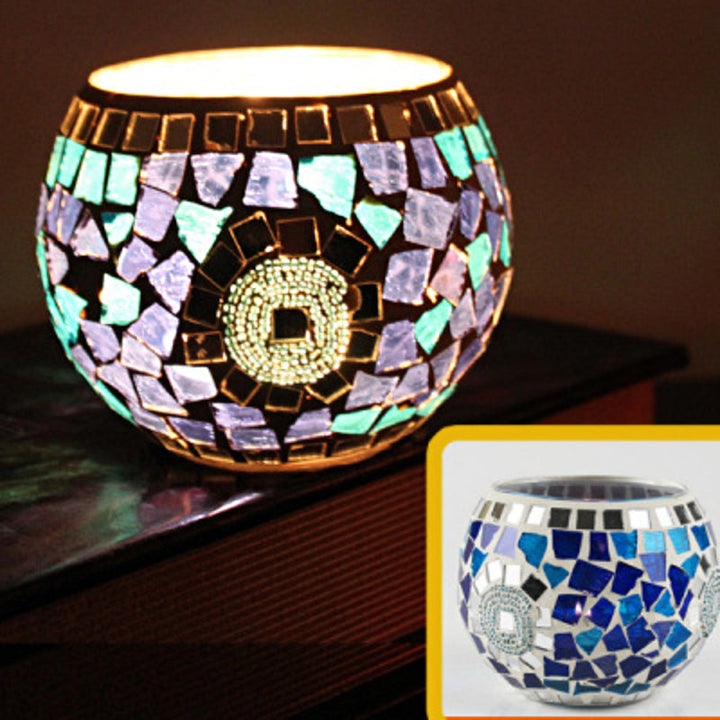Skanto | Europeisk Retro Glass Mosaic Tealight Holder