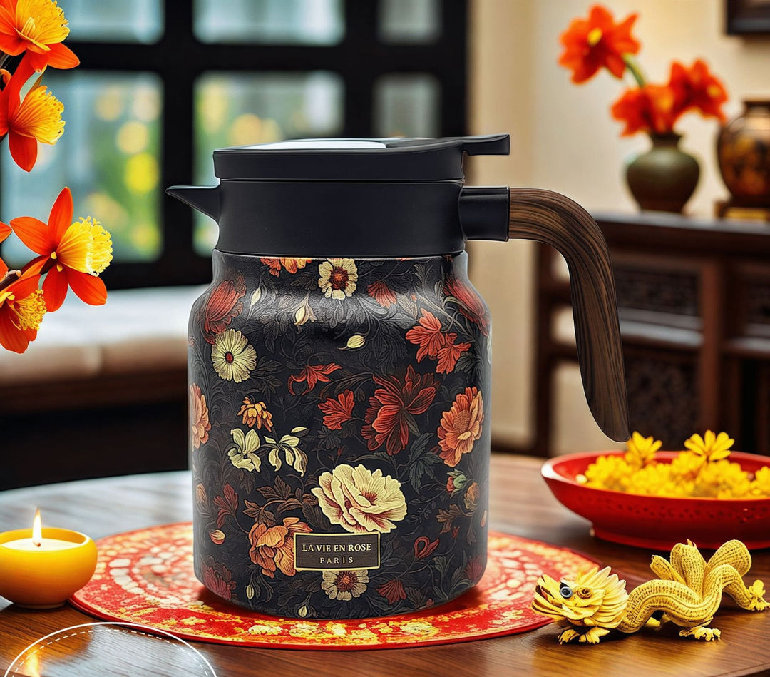 Skanto | Vintage Floral Pattern Te-kanne – Innebygd infusor