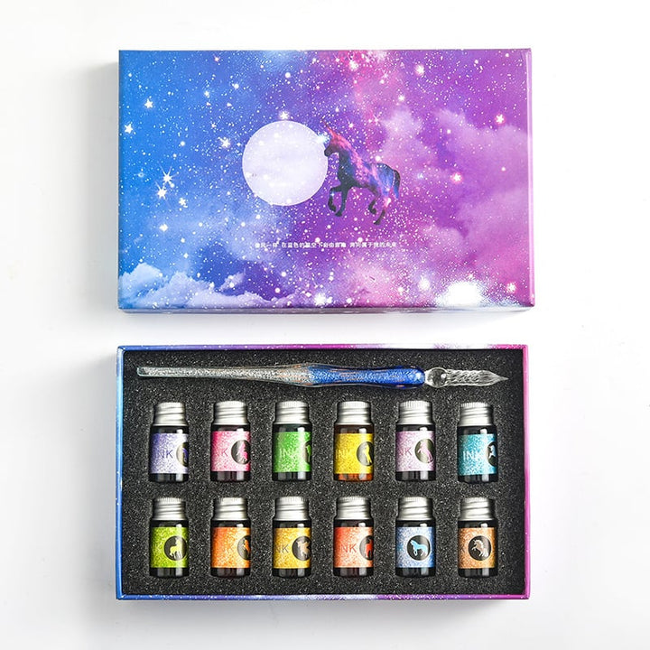 Skanto | Kalligrafi Glass Dyp Penne Inks Sett