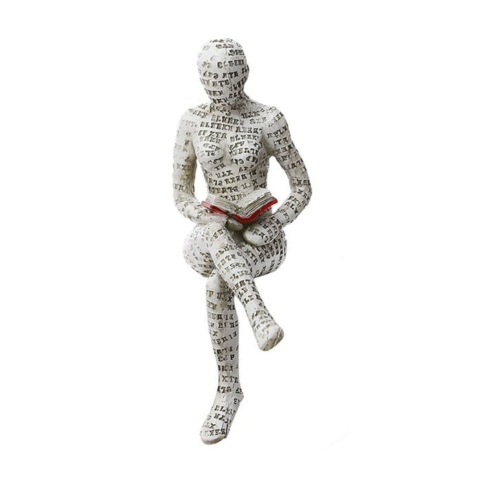 Resin Moderne Lesende Kvinne Statue Ornament i Form av en Lærer | Skanto